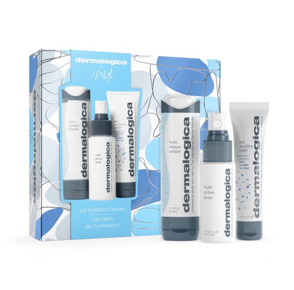 Hydration Heroes 3QT Angle with products Dermalogica x Marleigh Culver YEP21